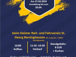 Reiterflohmarkt am 27.04.2024