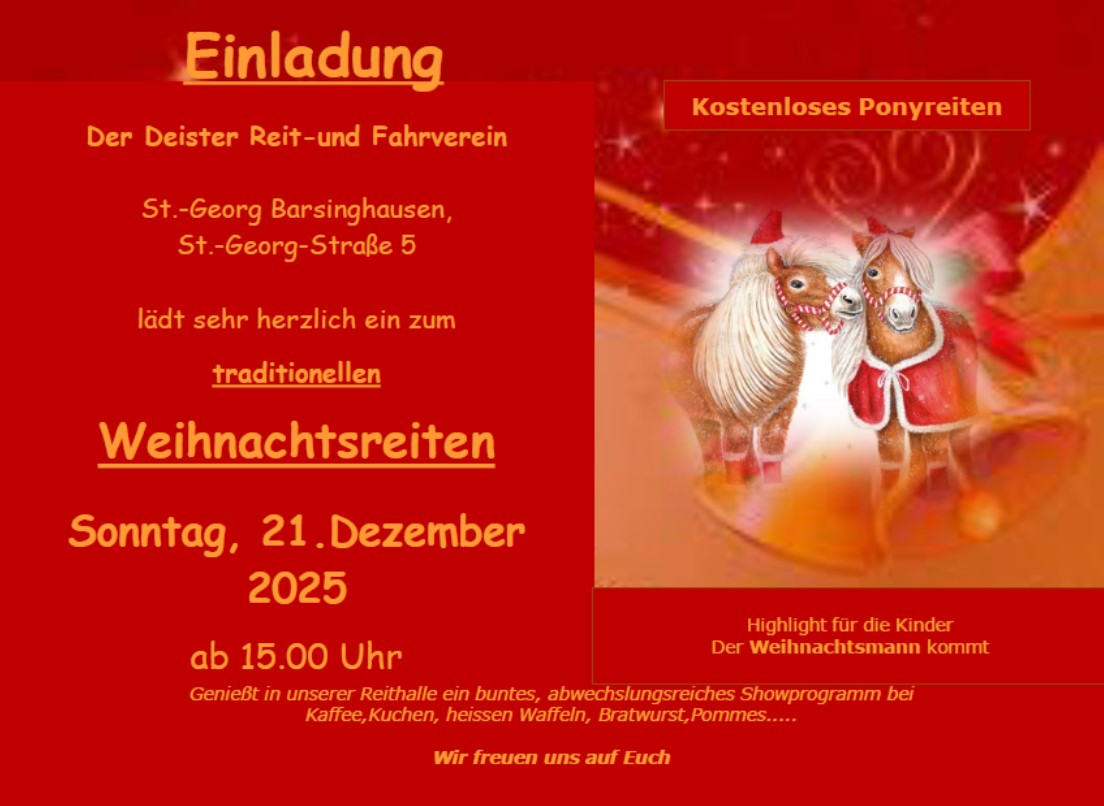 Plakat Weihnachtsreiten20251